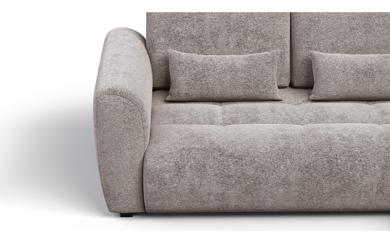 Ecksofa 4-Sitzer rechts SORENO, dunkelbeige