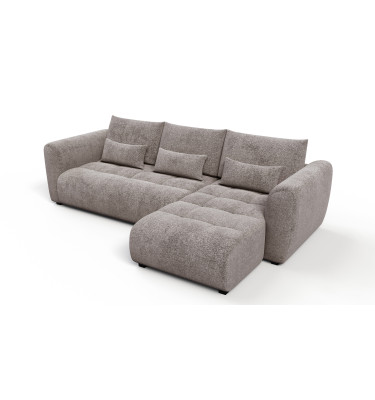 Ecksofa 4-Sitzer rechts SORENO, dunkelbeige