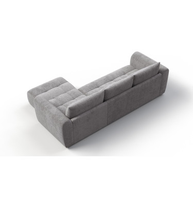 Ecksofa 4-Sitzer rechts SORENO, platingrau