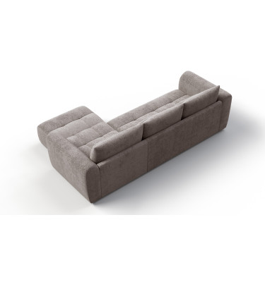 Ecksofa 4-Sitzer rechts SORENO, dunkelbeige