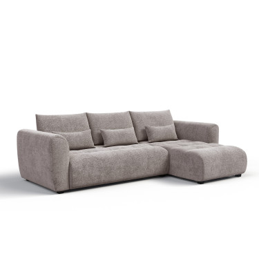 Ecksofa 4-Sitzer rechts SORENO, dunkelbeige