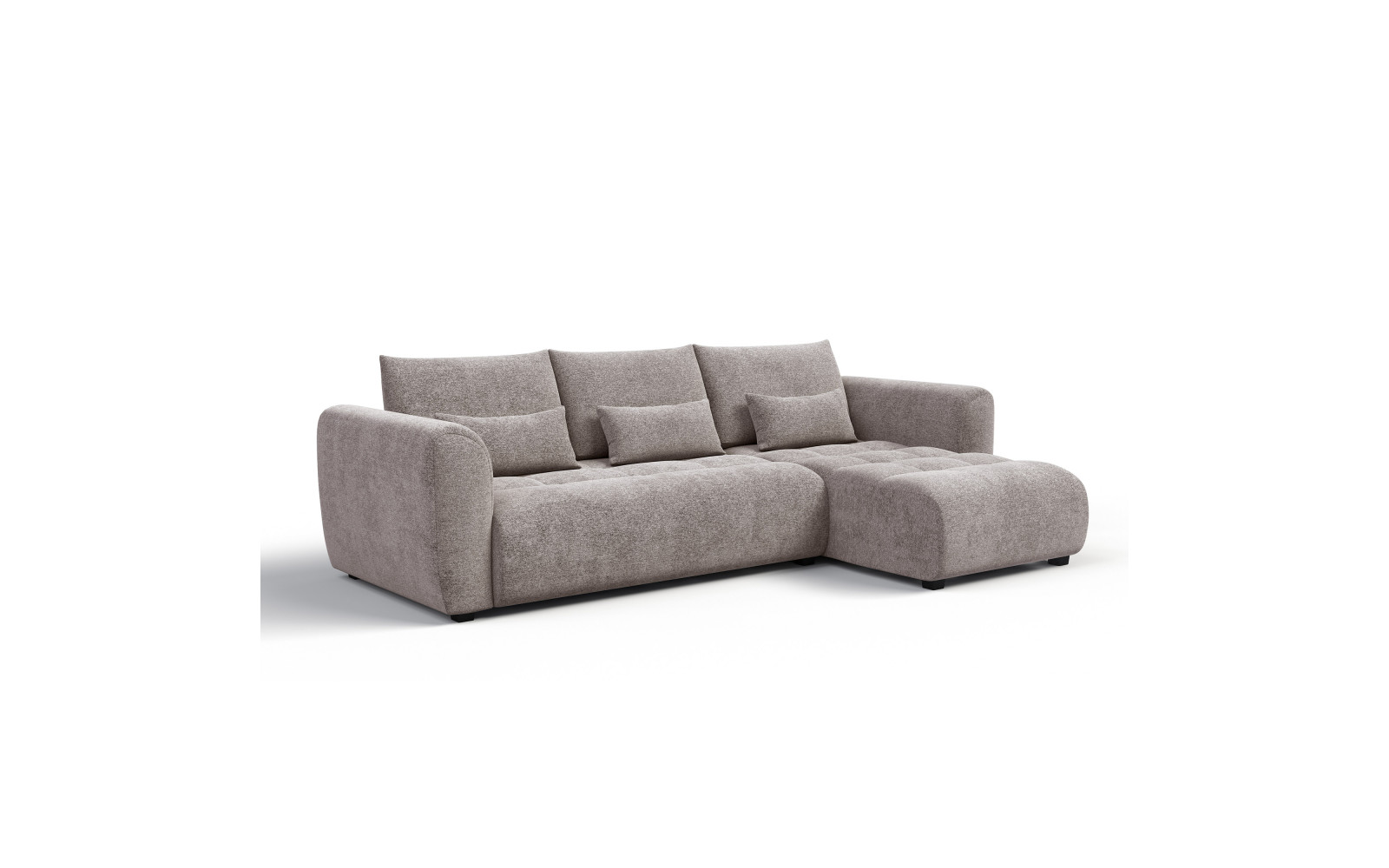 Ecksofa 4-Sitzer rechts SORENO, dunkelbeige
