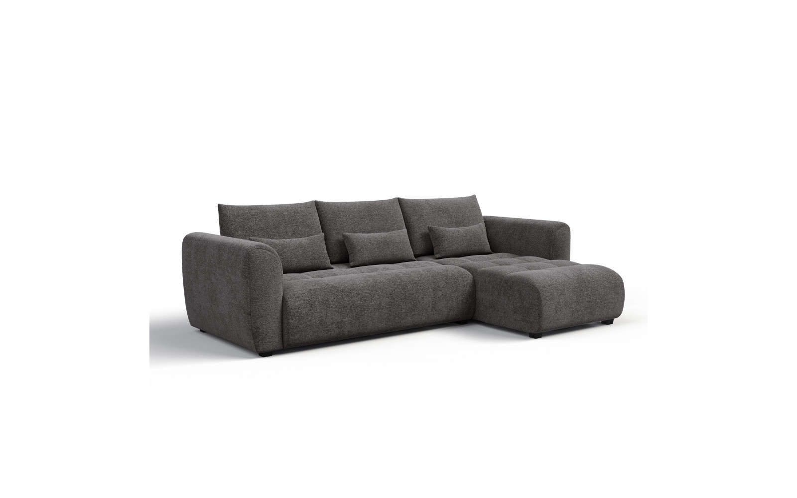 Ecksofa 4-Sitzer rechts SORENO, dunkelgrau