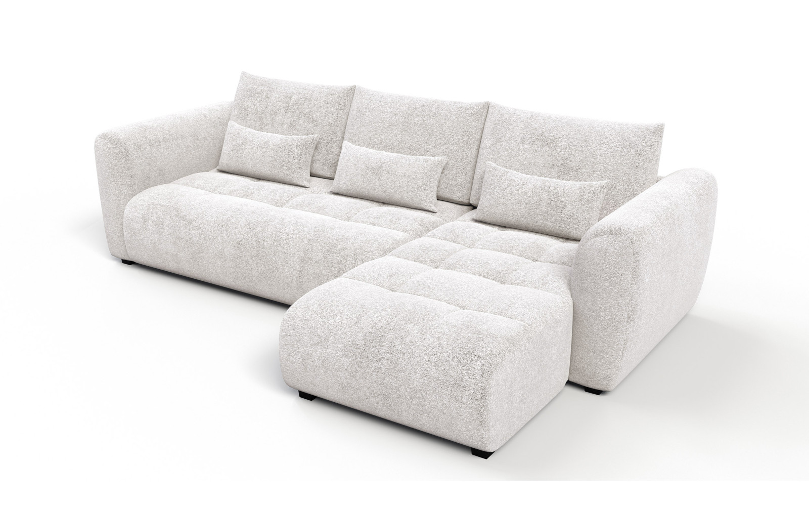 Ecksofa 4-Sitzer rechts SORENO, ecru