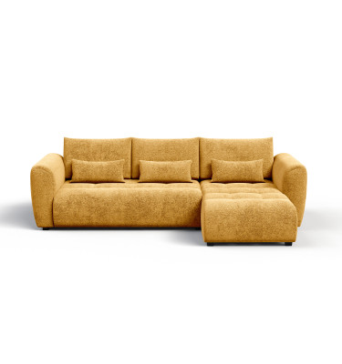 Ecksofa 4-Sitzer rechts SORENO, gelb