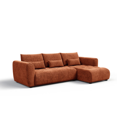 Ecksofa 4-Sitzer rechts SORENO, orange