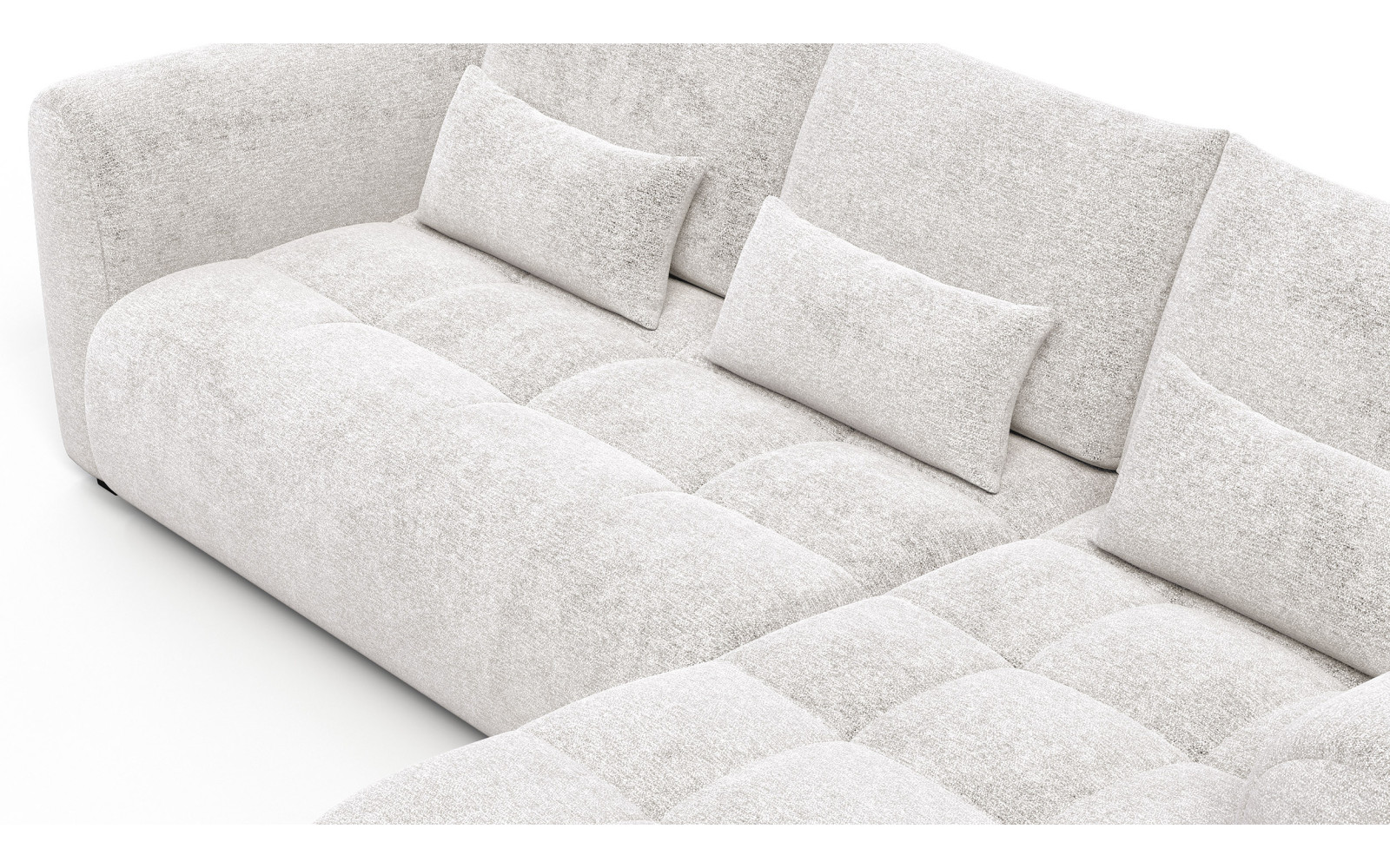 Ecksofa 4-Sitzer rechts SORENO, ecru