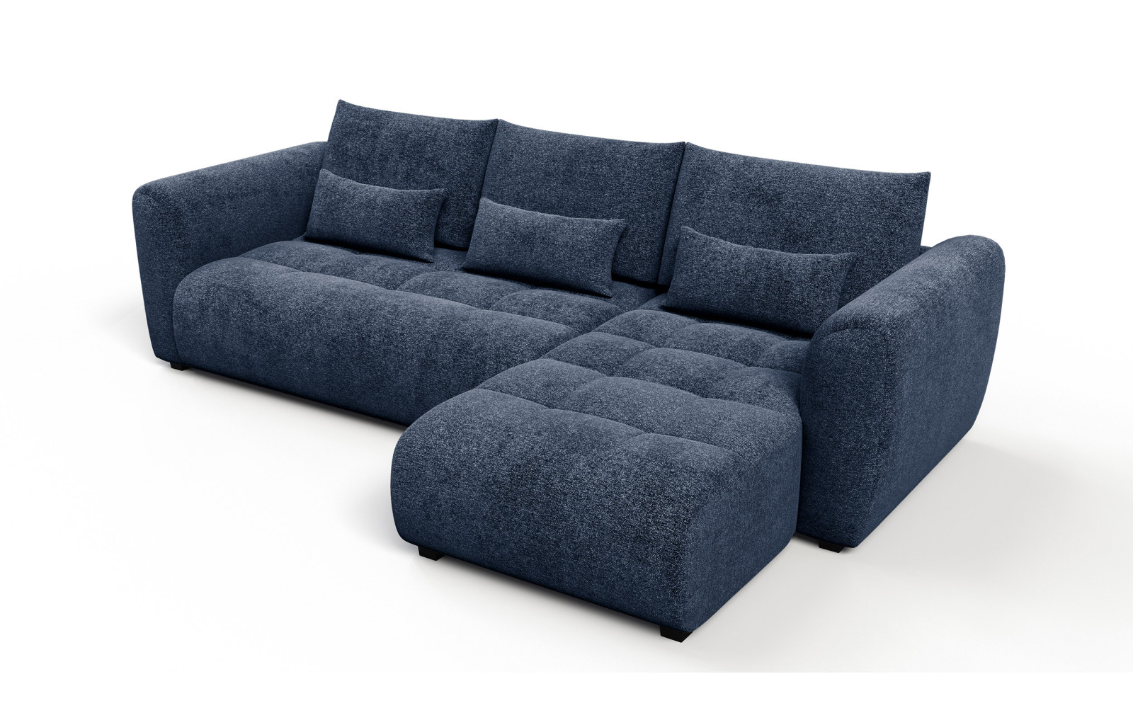 Ecksofa 4-Sitzer rechts SORENO, dunkelblau