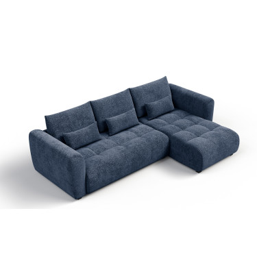 Ecksofa 4-Sitzer rechts SORENO, dunkelblau