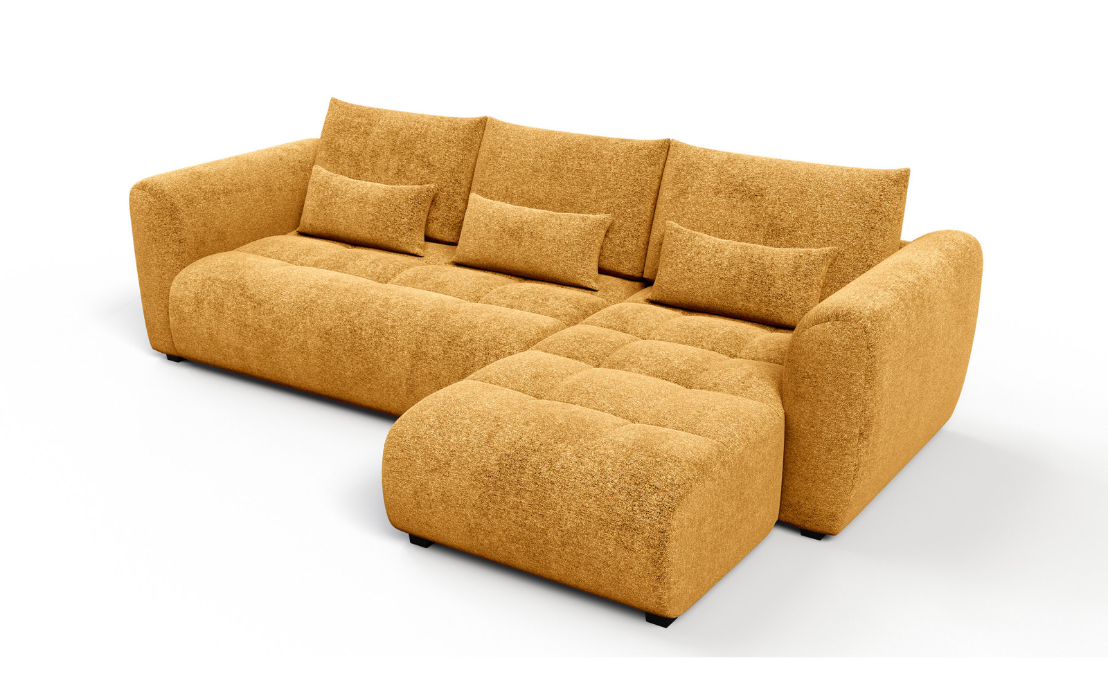 Ecksofa 4-Sitzer rechts SORENO, gelb