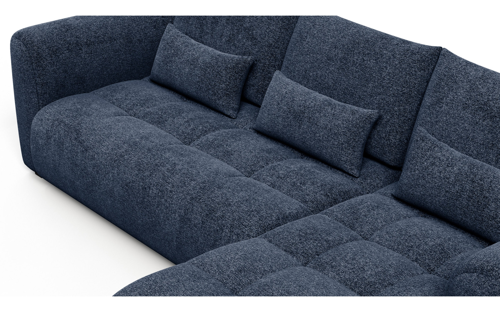 Ecksofa 4-Sitzer rechts SORENO, dunkelblau