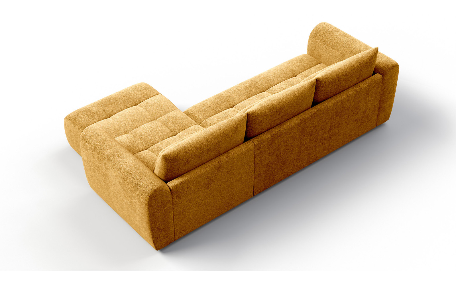 Ecksofa 4-Sitzer rechts SORENO, gelb