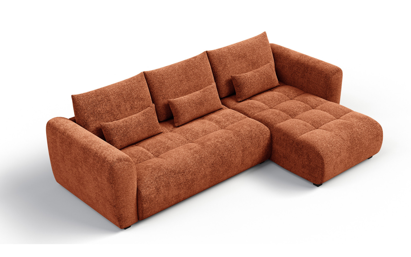 Ecksofa 4-Sitzer rechts SORENO, orange