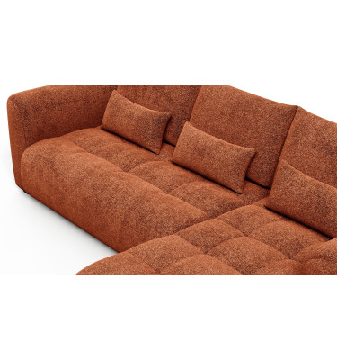 Ecksofa 4-Sitzer rechts SORENO, orange
