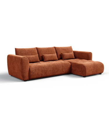 Ecksofa 4-Sitzer rechts SORENO, orange