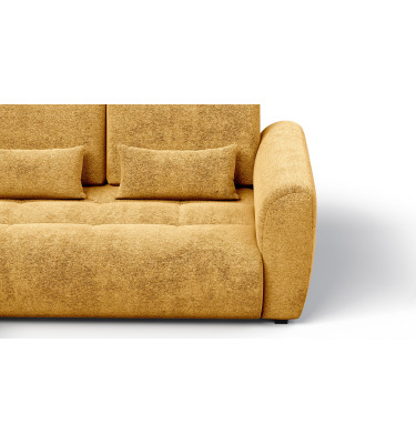 Ecksofa 4-Sitzer links SORENO, gelb