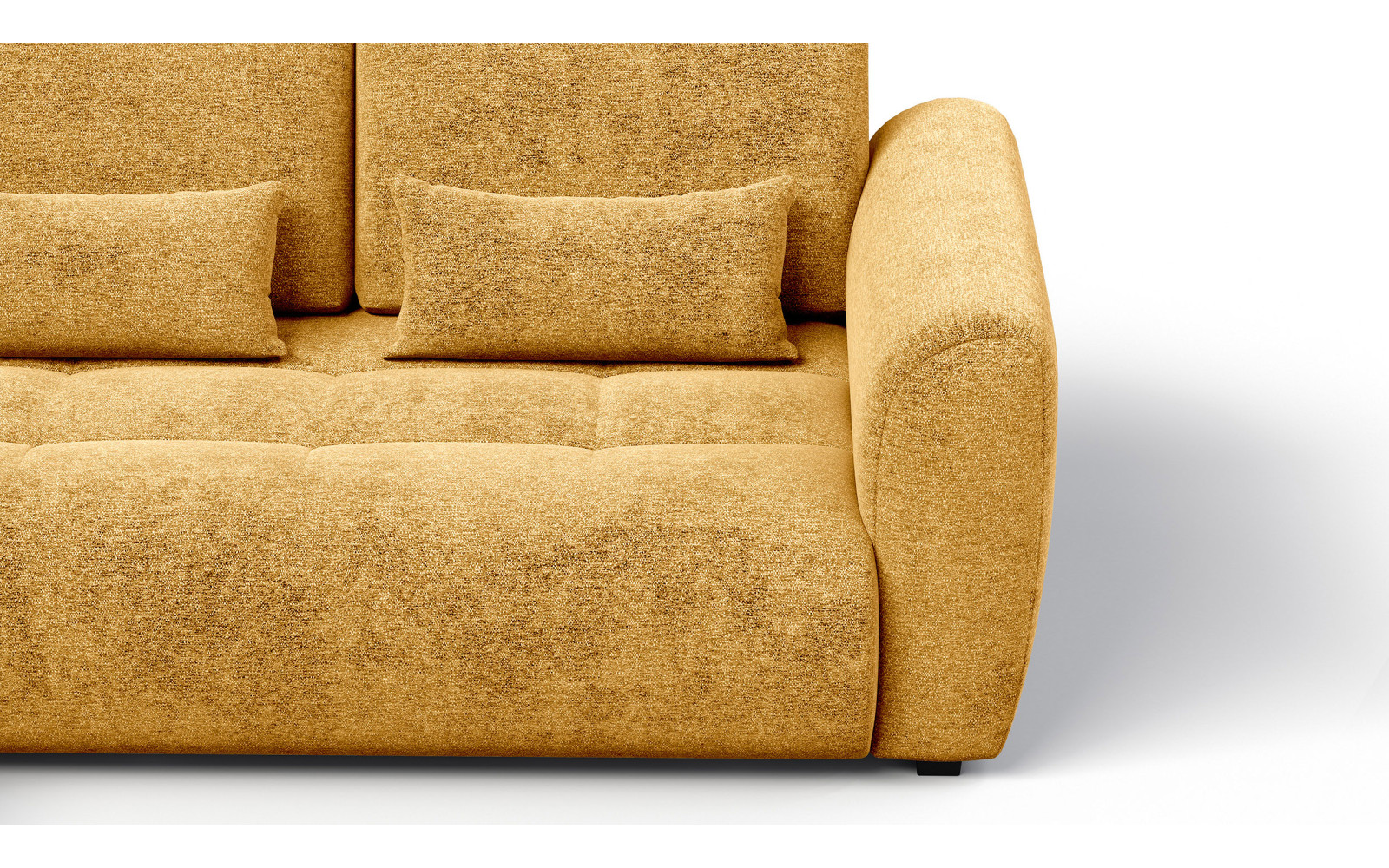 Ecksofa 4-Sitzer links SORENO, gelb