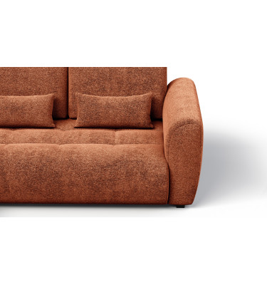 Ecksofa 4-Sitzer links SORENO, orange