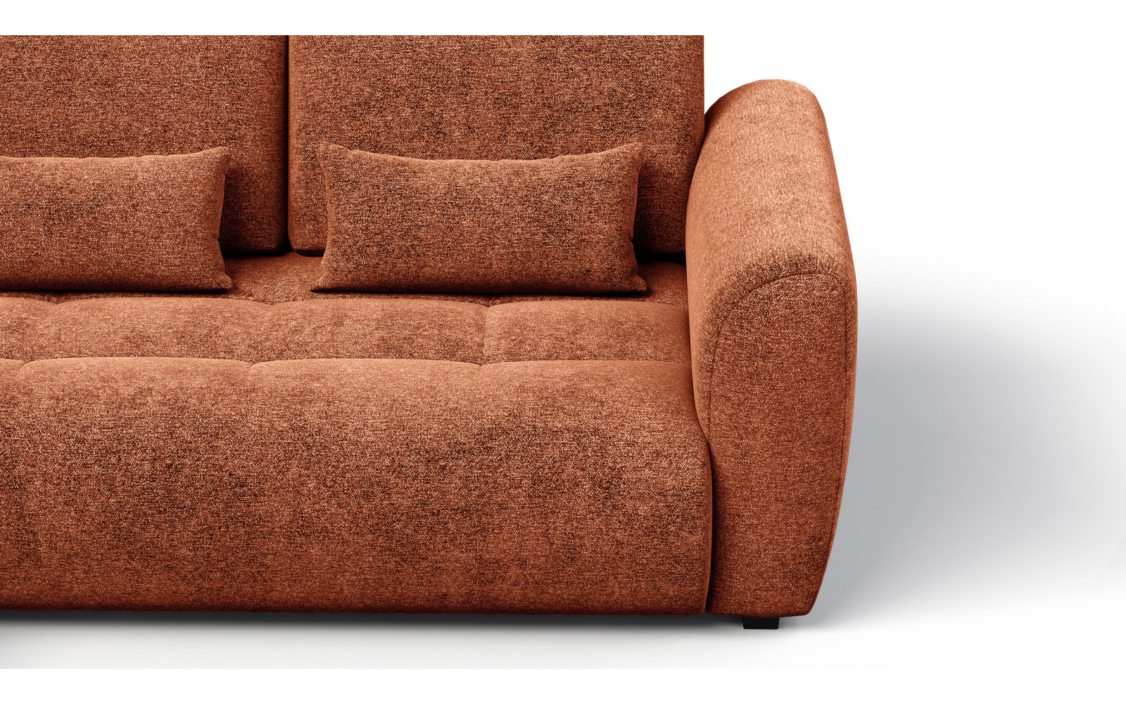 Ecksofa 4-Sitzer links SORENO, orange