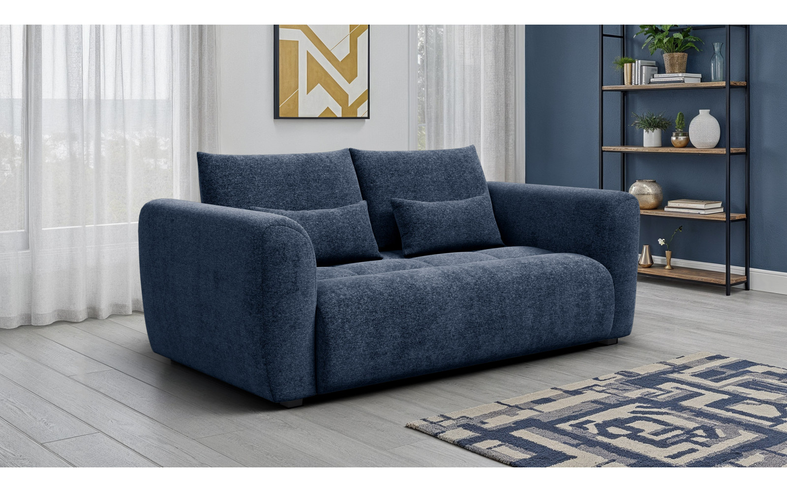 Sofa 3-Sitzer SORENO, dunkelblau