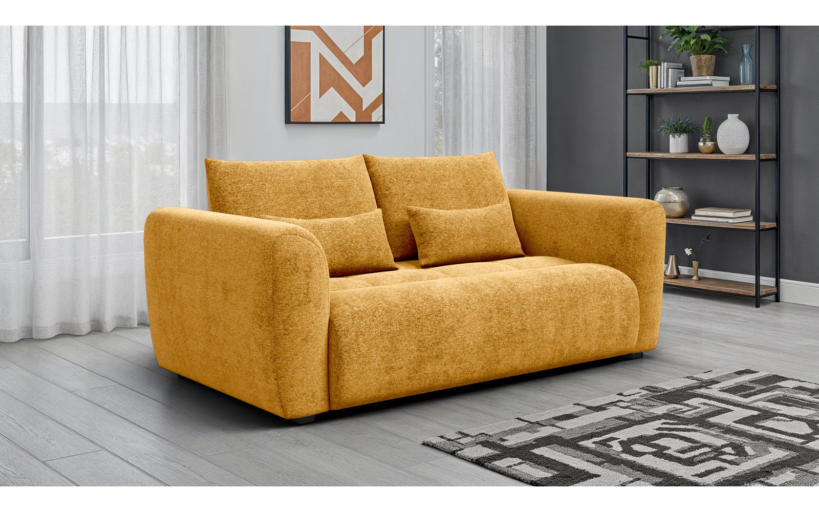 Sofa 3-Sitzer SORENO, gelb