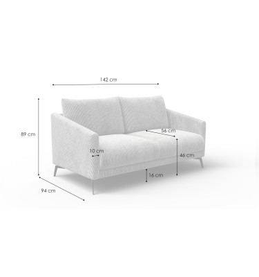 Sofa 2-Sitzer VILT, altrosa