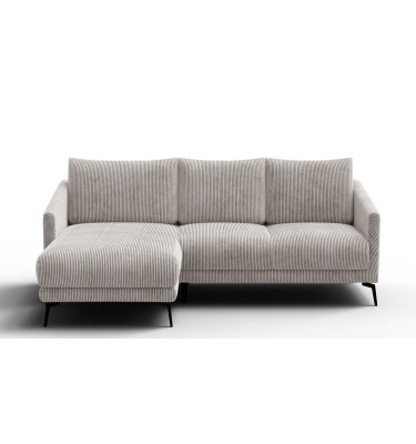 Ecksofa 3-Sitzer links VILT, perlweiß