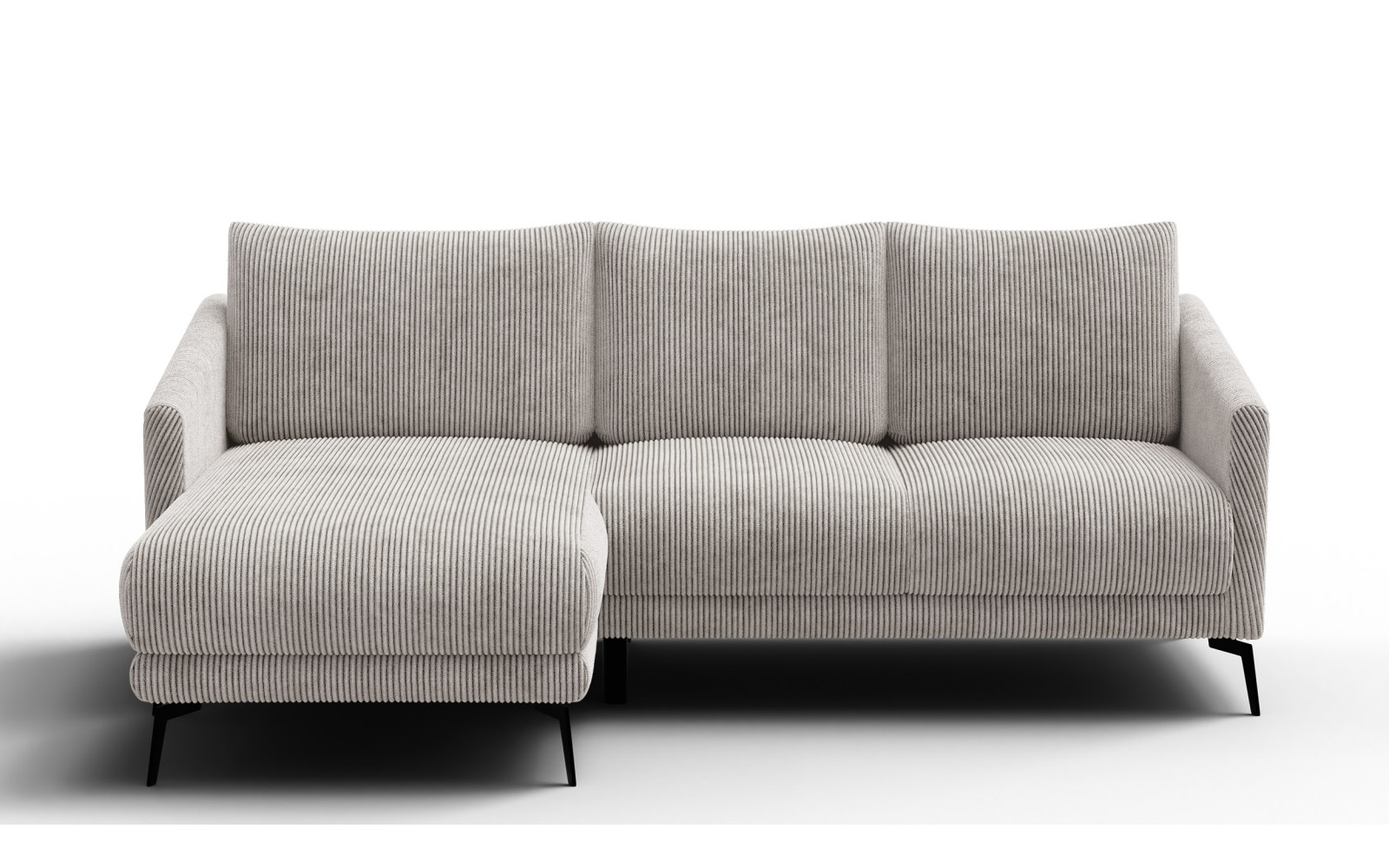 Ecksofa 3-Sitzer links VILT, perlweiß