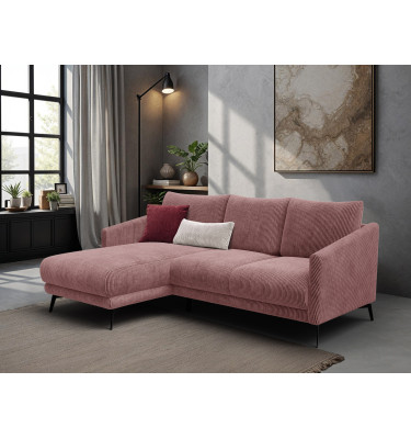 Ecksofa 3-Sitzer links VILT, altrosa