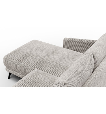 Ecksofa 3-Sitzer links VILT, perlweiß