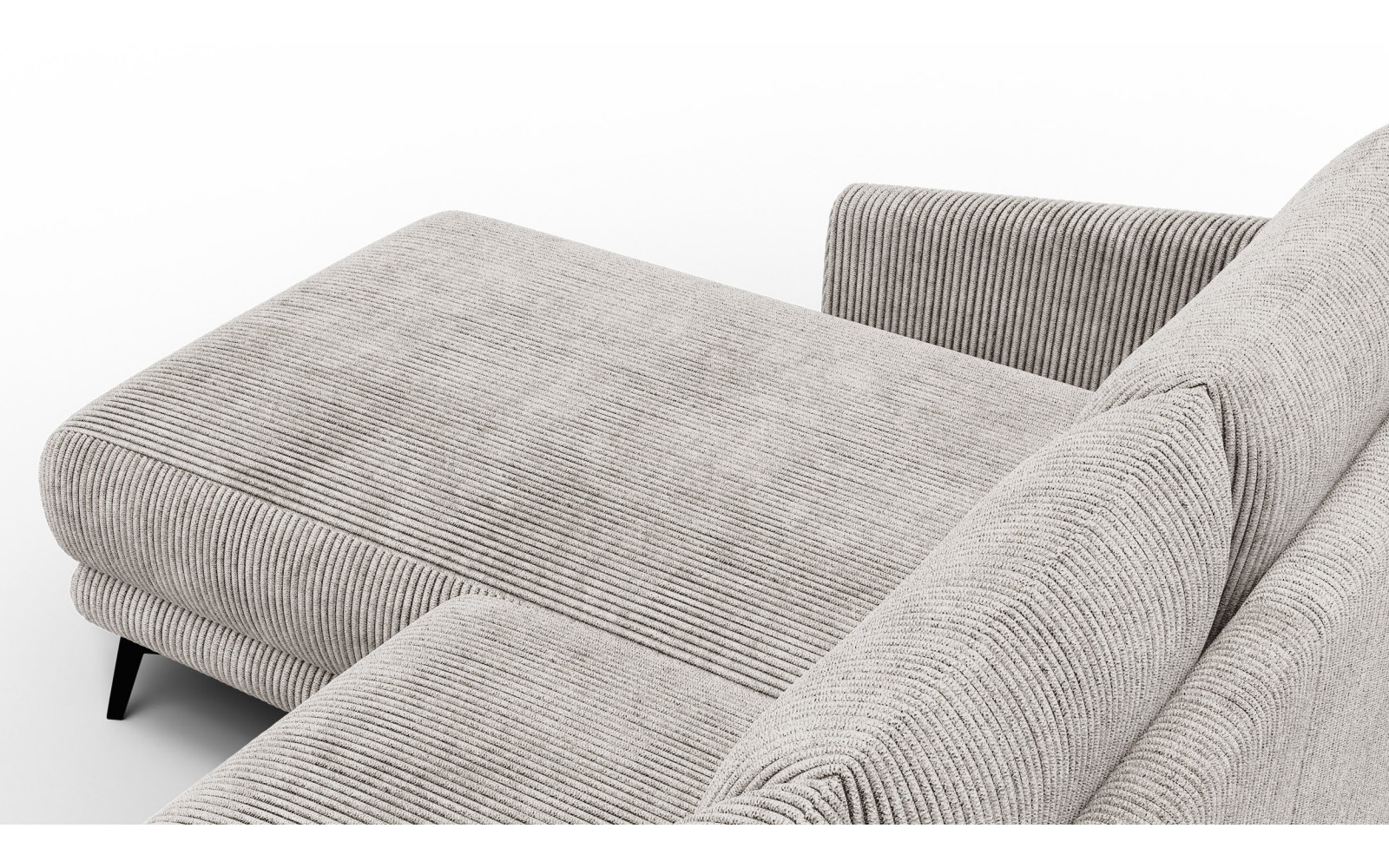 Ecksofa 3-Sitzer links VILT, perlweiß