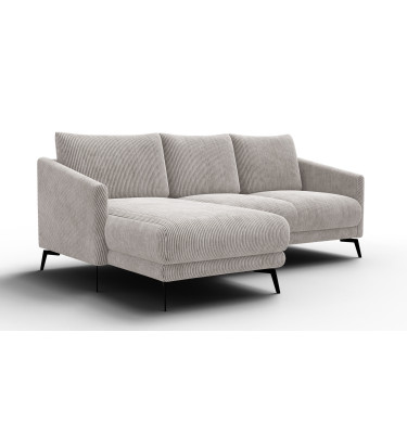 Ecksofa 3-Sitzer links VILT, perlweiß