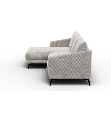 Ecksofa 3-Sitzer links VILT, perlweiß