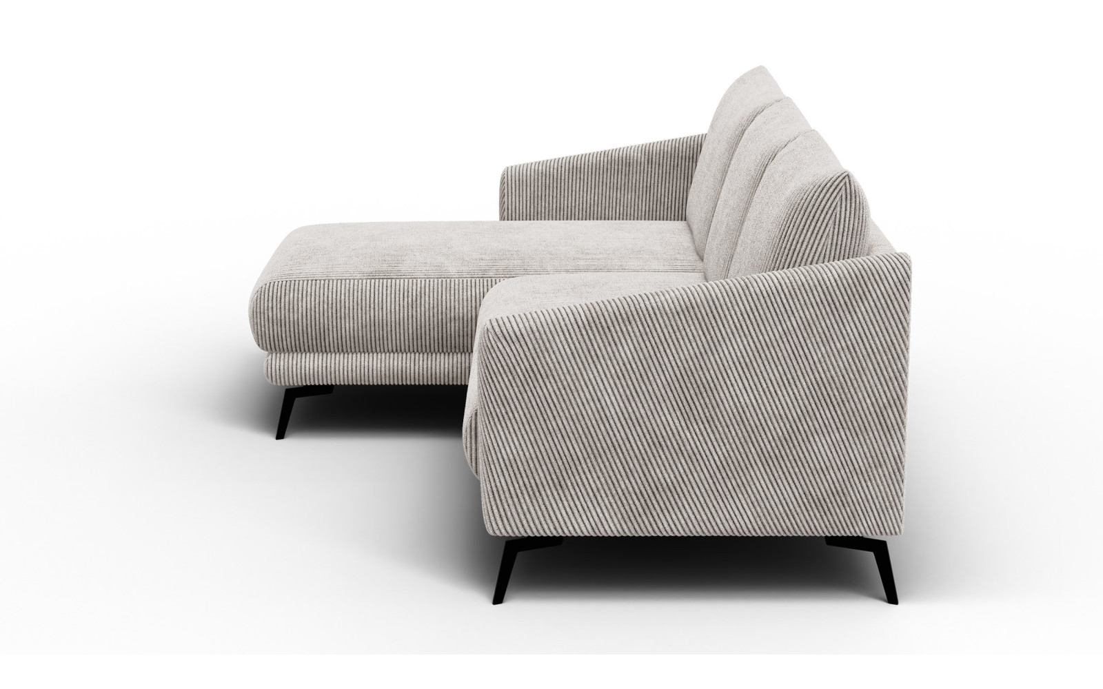 Ecksofa 3-Sitzer links VILT, perlweiß