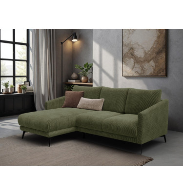 Ecksofa 3-Sitzer links VILT, olive