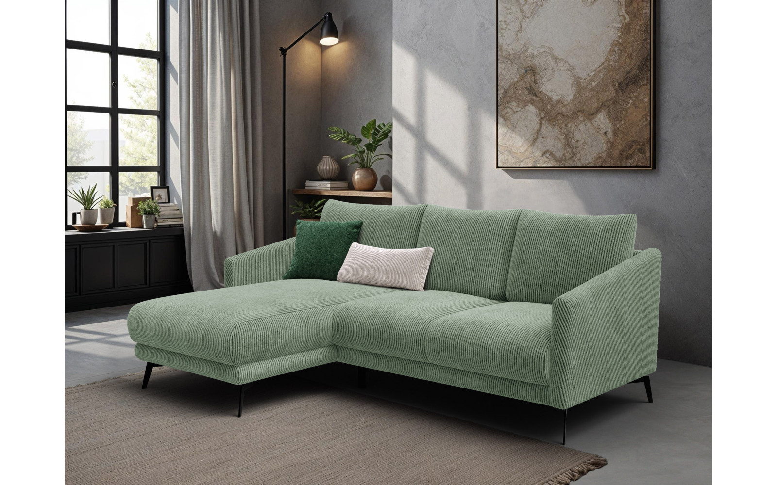 Ecksofa 3-Sitzer links VILT, mint