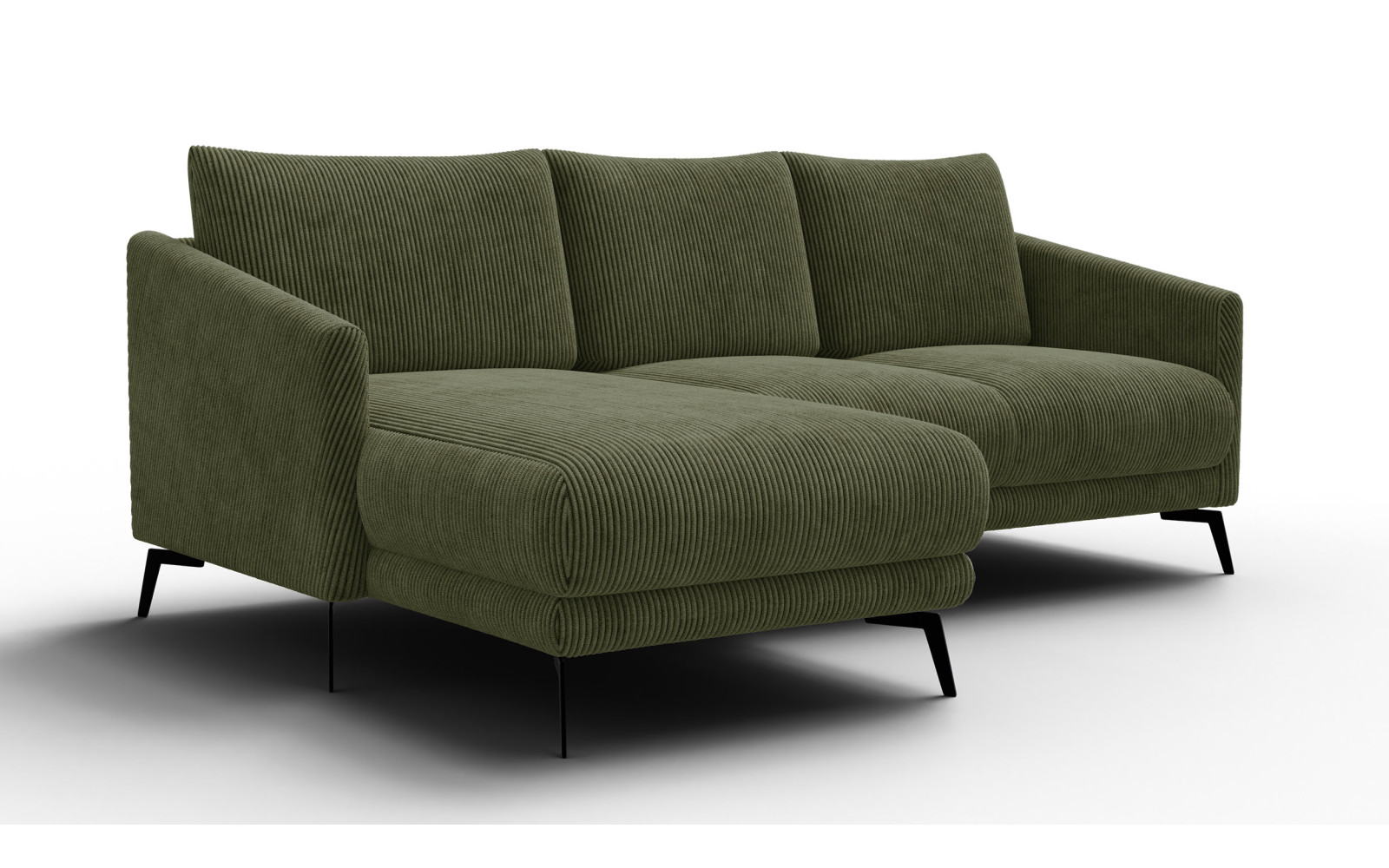 Ecksofa 3-Sitzer links VILT, olive