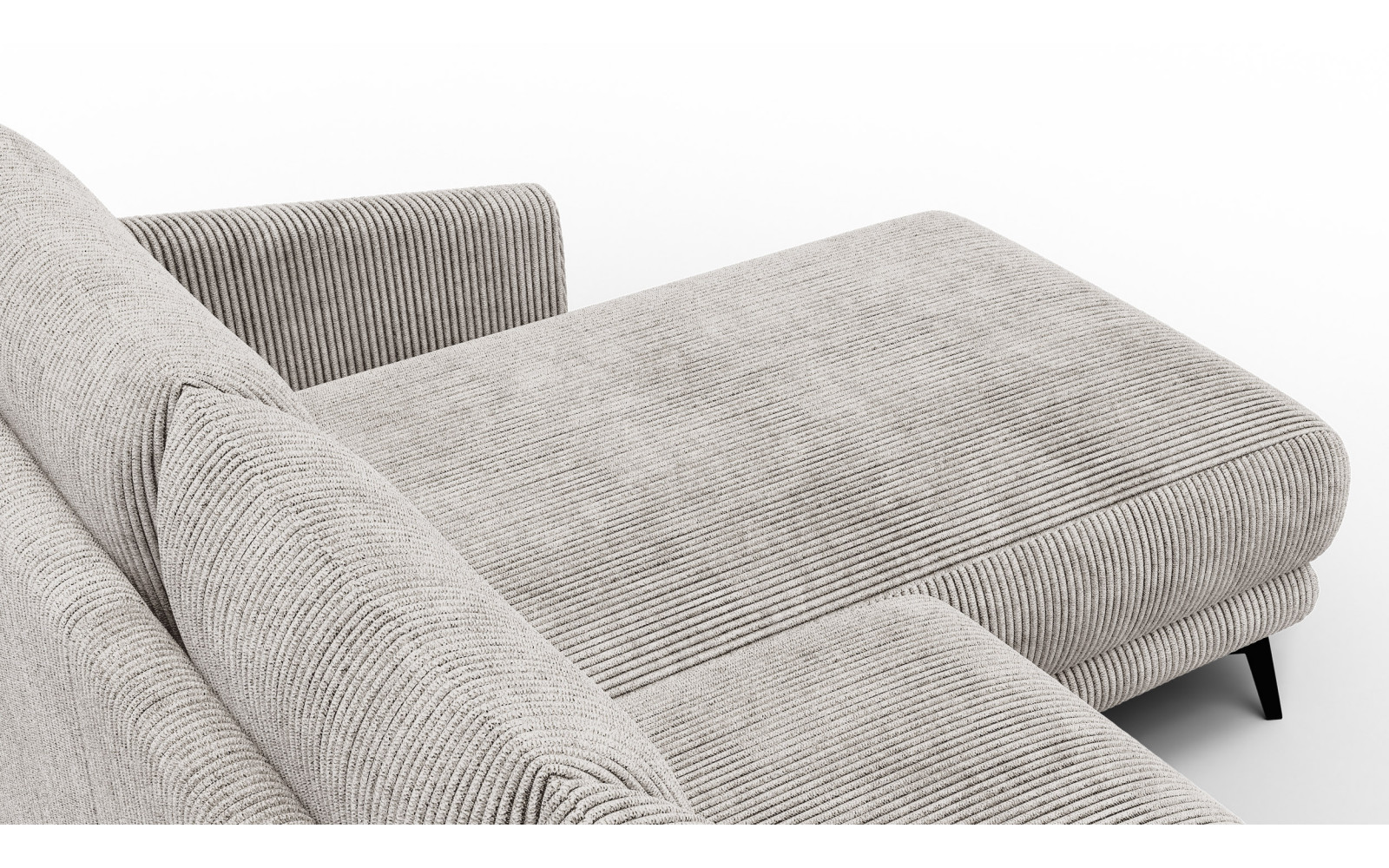 Ecksofa 3-Sitzer rechts VILT, perlweiß