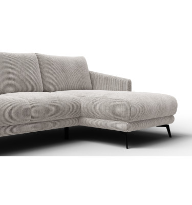 Ecksofa 3-Sitzer rechts VILT, perlweiß