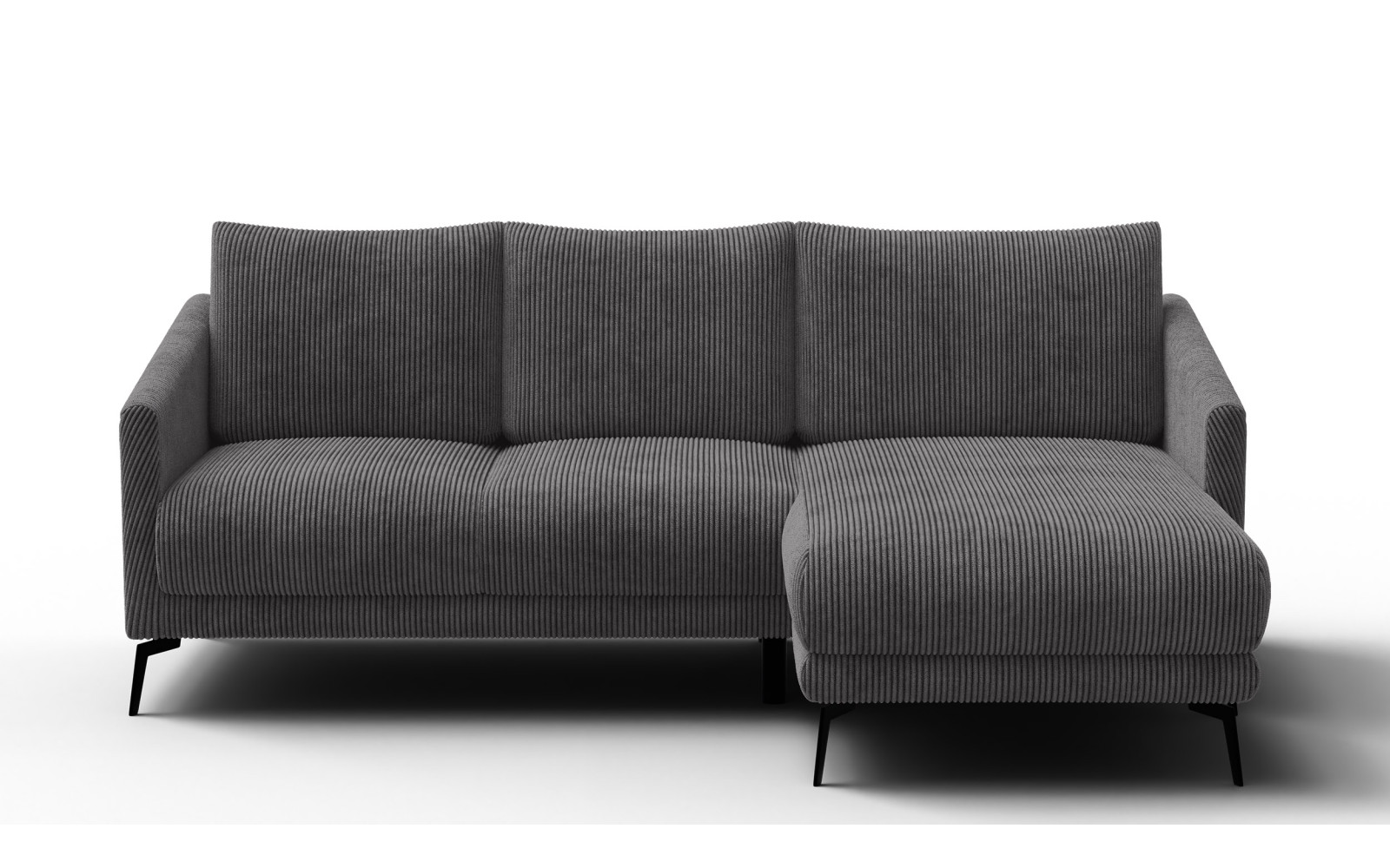 Ecksofa 3-Sitzer rechts VILT, dunkelgrau