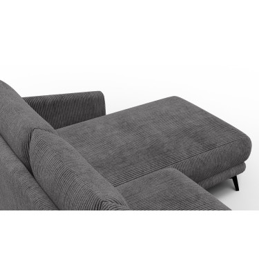 Ecksofa 3-Sitzer rechts VILT, dunkelgrau