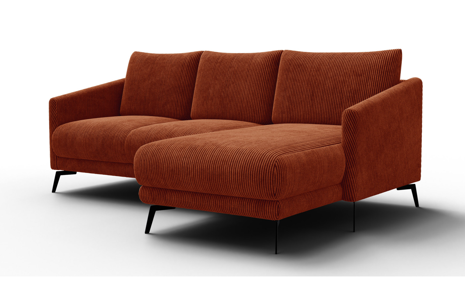 Ecksofa 3-Sitzer rechts VILT, orange