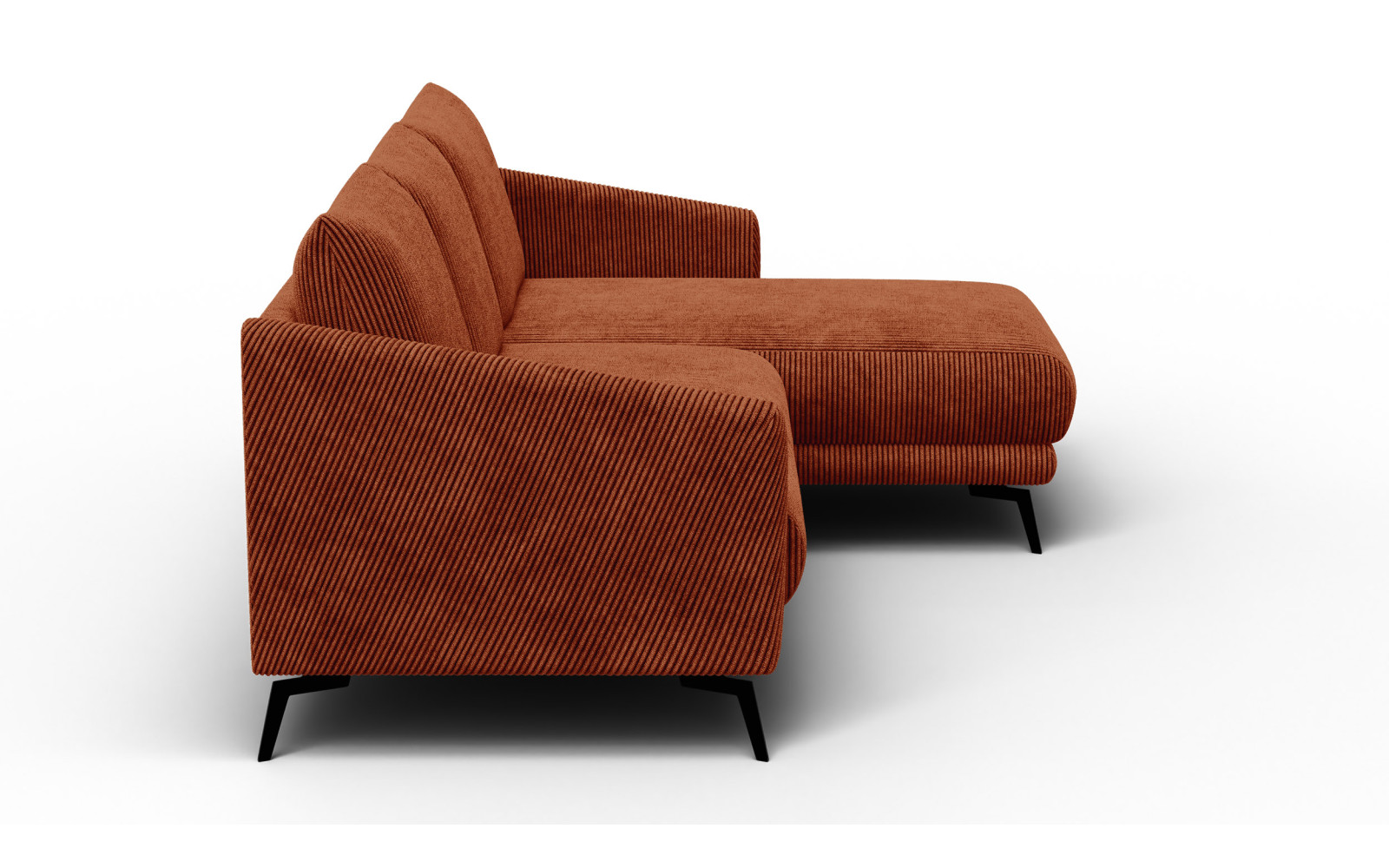 Ecksofa 3-Sitzer rechts VILT, orange