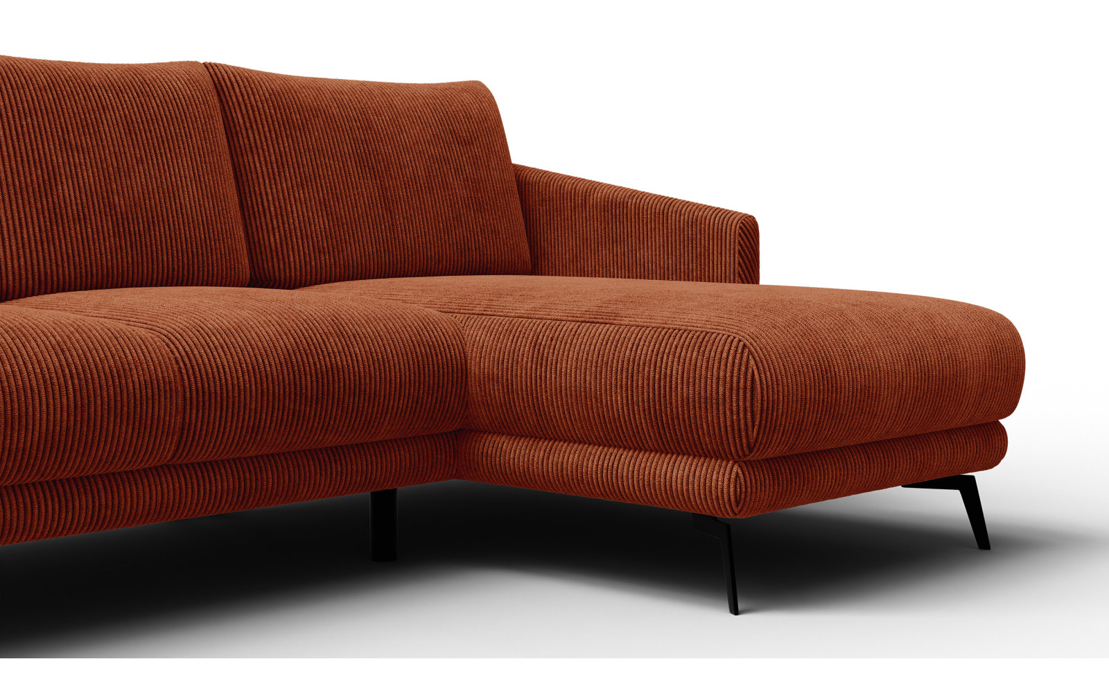 Ecksofa 3-Sitzer rechts VILT, orange