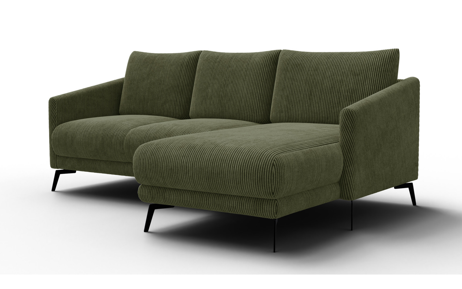 Ecksofa 3-Sitzer rechts VILT, olive