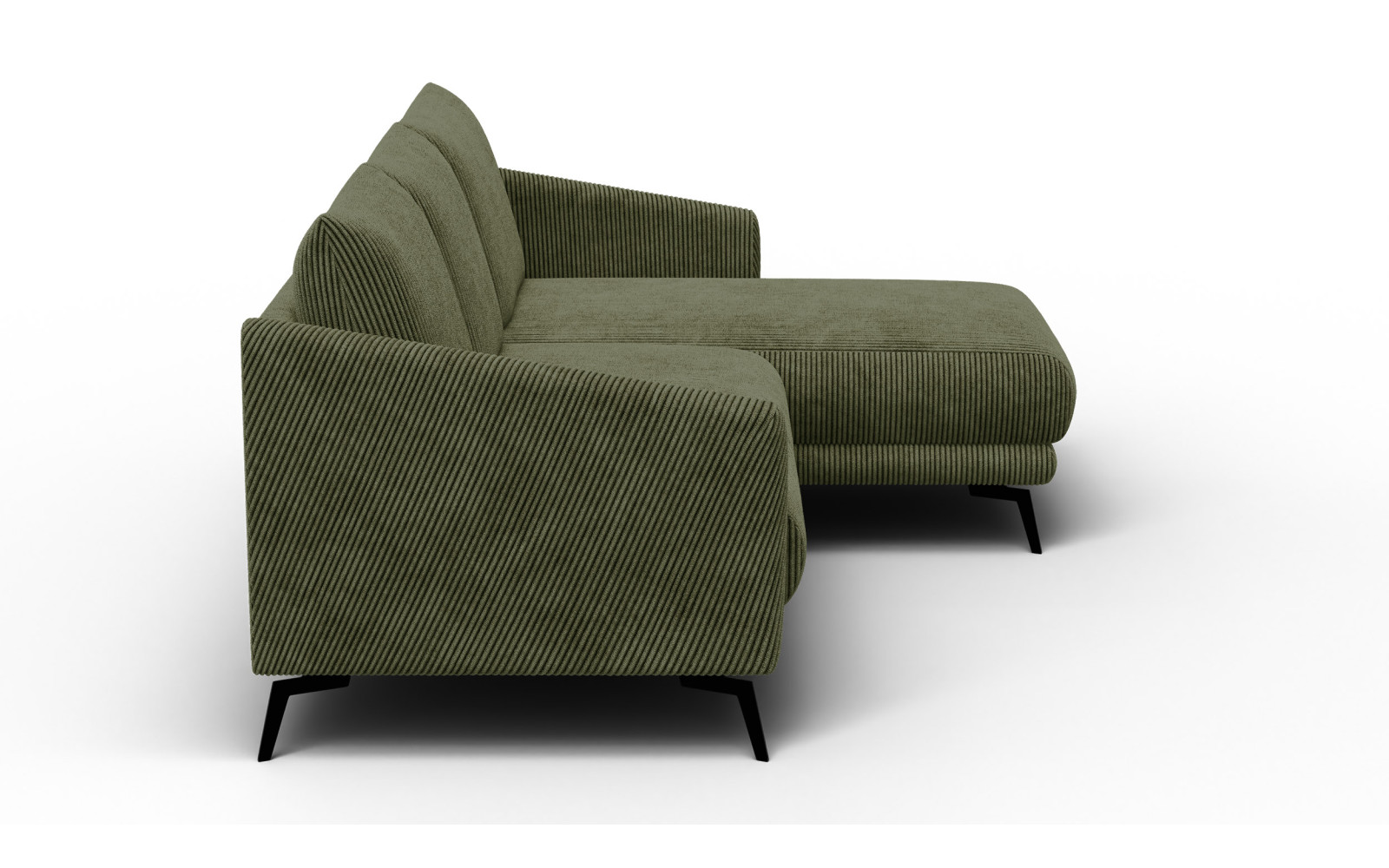 Ecksofa 3-Sitzer rechts VILT, olive