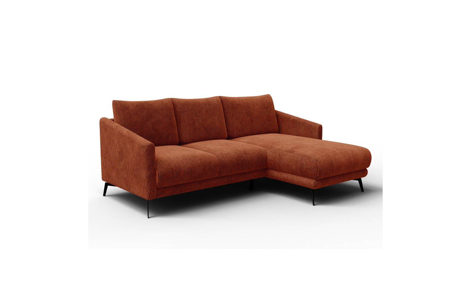 Ecksofa 3-Sitzer rechts VILT, orange