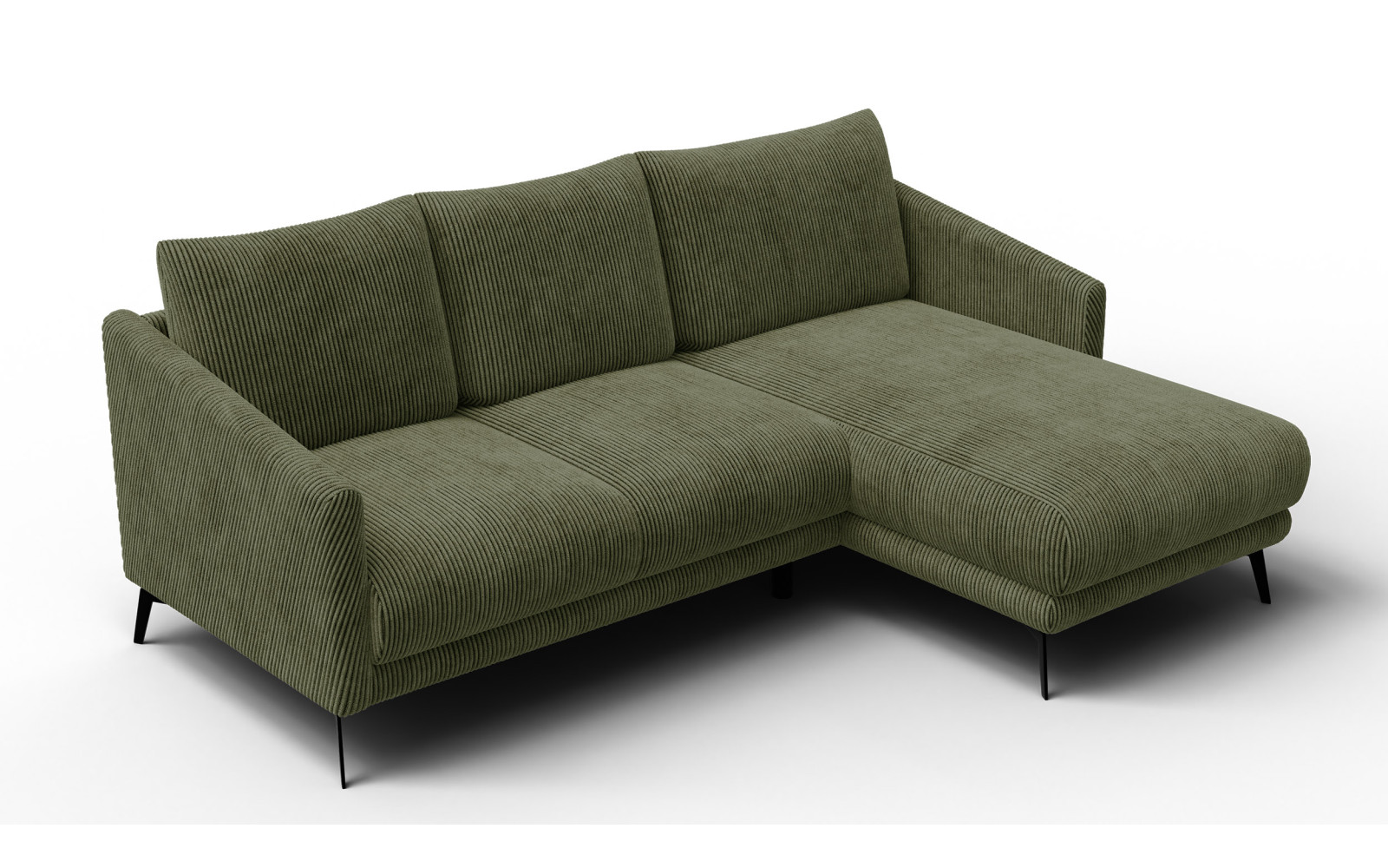 Ecksofa 3-Sitzer rechts VILT, olive