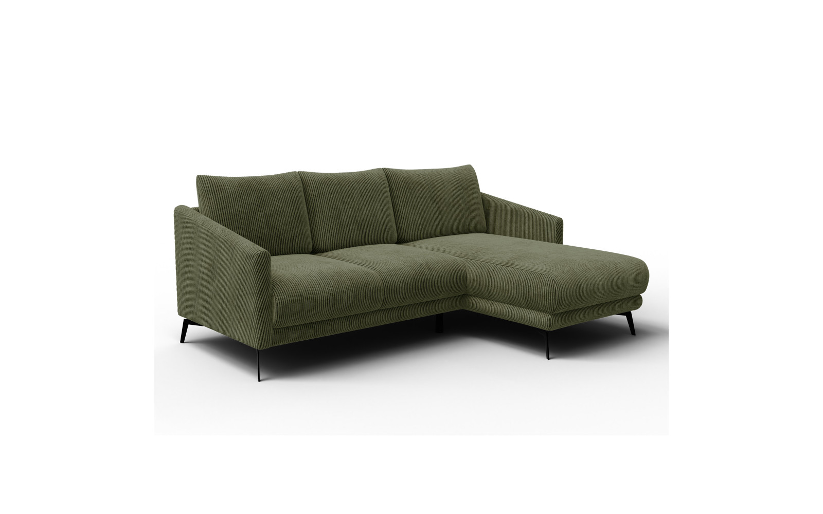 Ecksofa 3-Sitzer rechts VILT, olive