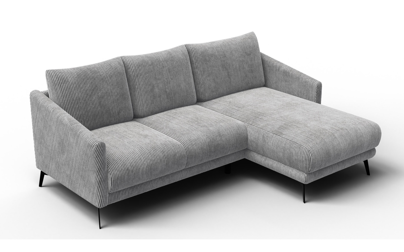 Ecksofa 3-Sitzer rechts VILT, hellgrau